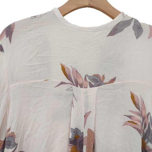 Free People Mini Dress Womens XS Pink Floral Peasant Bohemian Cottagecore - Picture 6 of 11